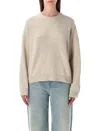 Loulou Studio Loulou Tristan Crew Neck Wool And Yak Sweater In Neutral
