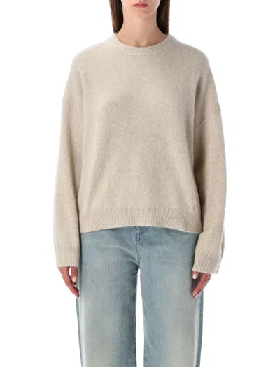 Loulou Studio Loulou Tristan Crew Neck Wool And Yak Sweater In Neutral