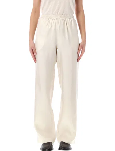 Loulou Studio Loulou Alera Silk Straight Pants In Neutral