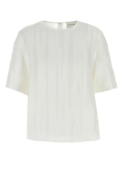 Loulou Studio Loulou White Silk Blend Toba T-shirt