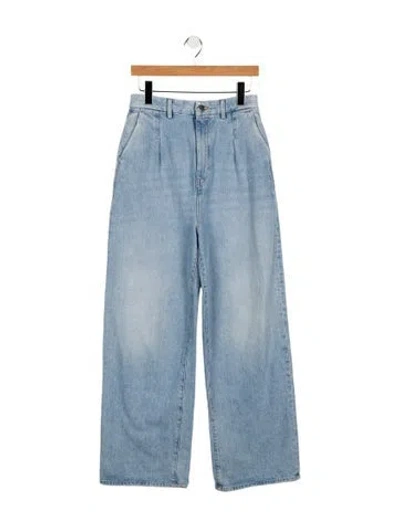 Pre-owned Loulou Studio Low-rise Wide Leg Jeans In Blue