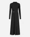 Loulou Studio Lucero Draped Knit Dress In Black