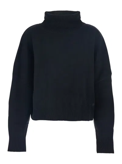 Loulou Studio Luke Stand Collar Sweater In Black