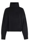 Loulou Studio Luke Stand Collar Sweater In Black