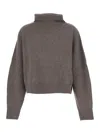 Loulou Studio Luke Stand Collar Sweater In Brown
