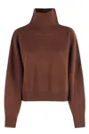 Loulou Studio Luke Stand Collar Sweater In Brown
