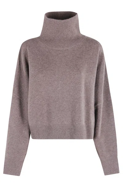 Loulou Studio Luke Stand Collar Sweater In Gray