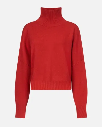 Loulou Studio Luke Stand Collar Sweater In Red