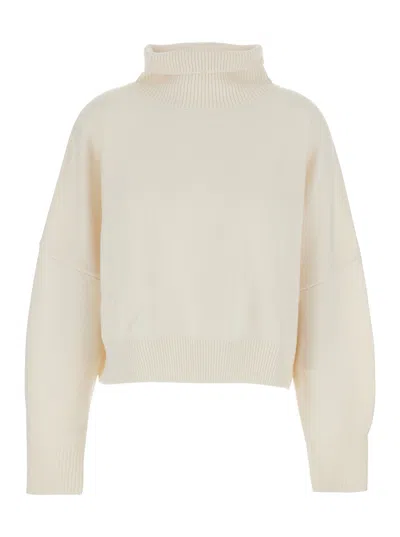 Loulou Studio Luke Stand Collar Sweater In White