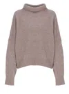 Loulou Studio Luke Stand Collar Wool Sweater In Brown