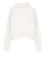 Loulou Studio Luke Stand Collar Wool Sweater In White