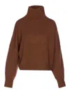 Loulou Studio Luke Stand Collar Sweater In Brown