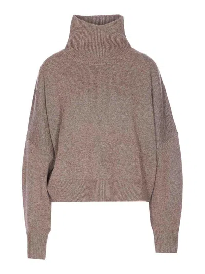 Loulou Studio Luke Stand Sweater In Brown
