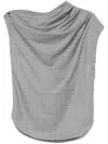 Loulou Studio Lyra Draped Sleeveless Blouse In Grey