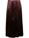 Loulou Studio Lys A-line Satin Midi Skirt In Purple