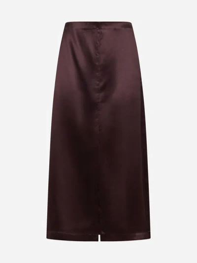 Loulou Studio Skirt In Midnight Bordeaux