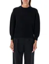 Loulou Studio Bruzzi Cropped Wool And Cashmere-blend Sweater In Black