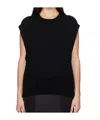 Loulou Studio Black Sleeveless Boxy Top In Black