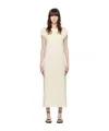 Loulou Studio Martial Midi Dress In Ivory Cotton In White