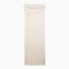 Loulou Studio Martial Midi Dress In Ivory Cotton