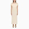 Loulou Studio Martial Midi Dress In Ivory Cotton In White