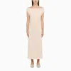 LOULOU STUDIO MARTIAL MIDI DRESS IN LIGHT PINK COTTON