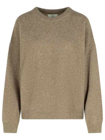 Loulou Studio Melange Cenere Wool Blend Sweater In Brown