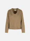 Loulou Studio Melange Mole Cachemire Sweater In Sand