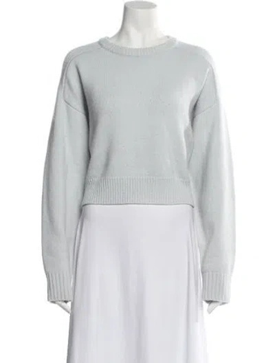 Pre-owned Loulou Studio Merino Wool Crew Neck Sweater In Blue