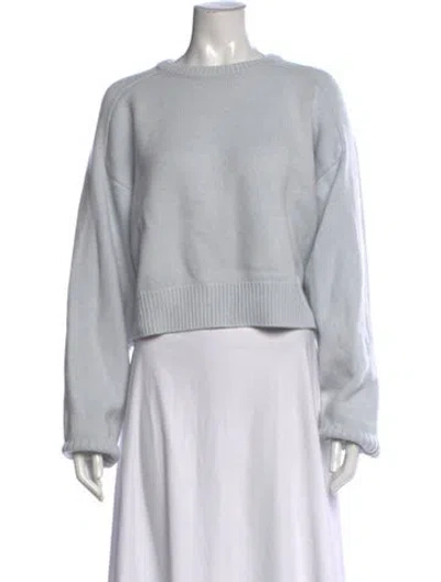 Pre-owned Loulou Studio Merino Wool Crew Neck Sweater In Blue