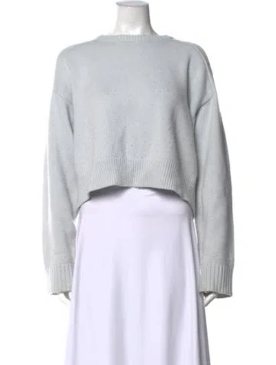 Pre-owned Loulou Studio Merino Wool Crew Neck Sweater In Blue