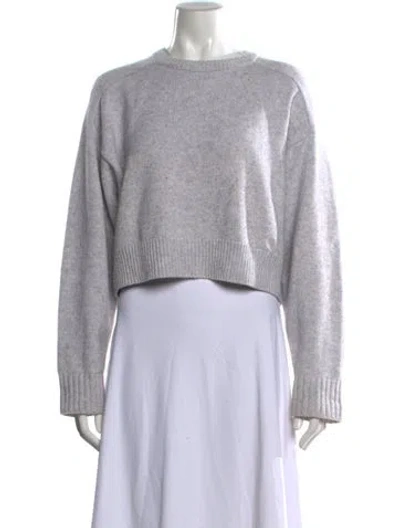 Pre-owned Loulou Studio Merino Wool Crew Neck Sweater In Gray