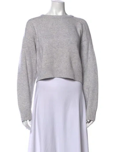 Pre-owned Loulou Studio Merino Wool Crew Neck Sweater In Grey