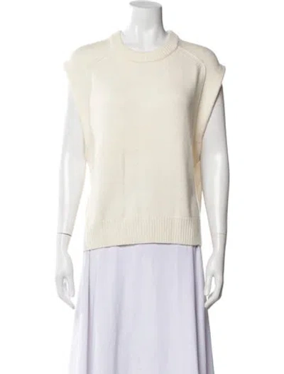 Pre-owned Loulou Studio Merino Wool Crew Neck Sweater In Neutral