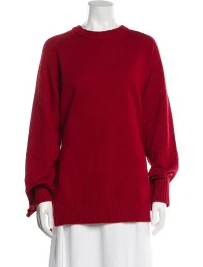 Pre-owned Loulou Studio Merino Wool Crew Neck Sweater In Red