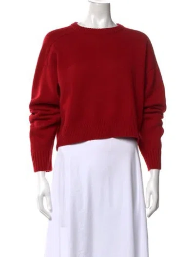 Pre-owned Loulou Studio Merino Wool Crew Neck Sweater In Red
