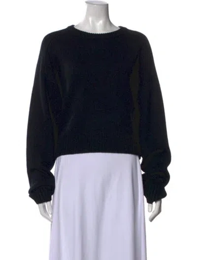 Pre-owned Loulou Studio Merino Wool Crew Neck Sweater W/ Tags In Black