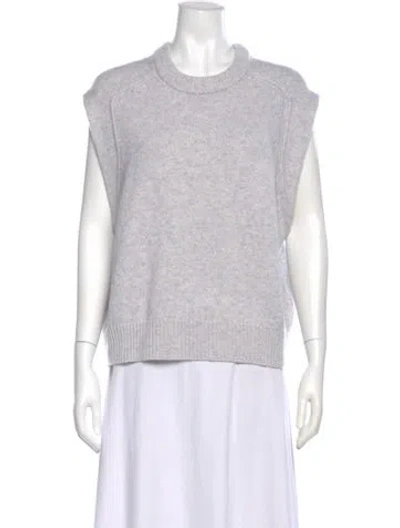 Pre-owned Loulou Studio Merino Wool Crew Neck Sweater In White
