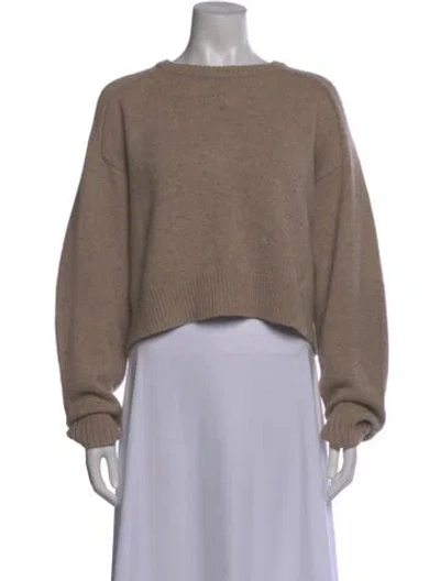 Pre-owned Loulou Studio Merino Wool Scoop Neck Sweater In Neutral