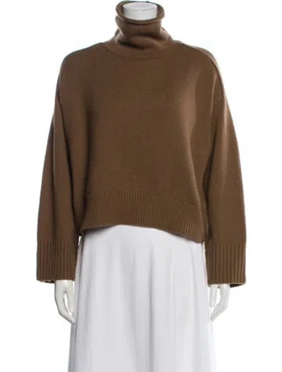 Pre-owned Loulou Studio Merino Wool Turtleneck Sweater In Brown