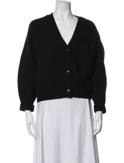 Pre-owned Loulou Studio Merino Wool V-neck Sweater In Blue