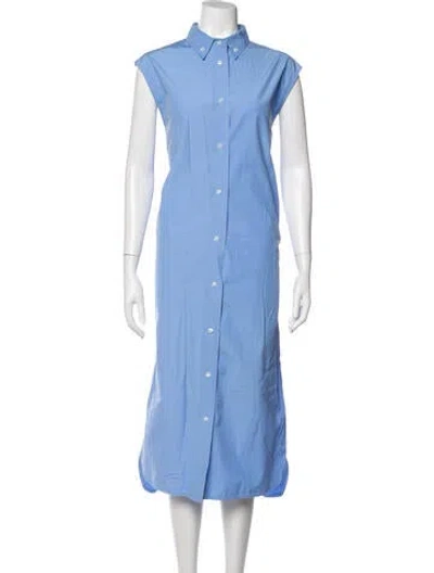 Pre-owned Loulou Studio Midi Length Dress In Blue