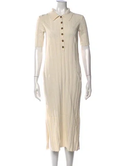 Pre-owned Loulou Studio Midi Length Dress In Neutral