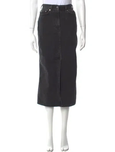 Pre-owned Loulou Studio Midi Length Skirt In Black