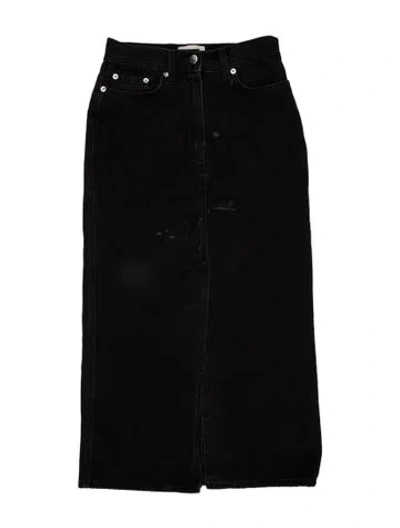 Pre-owned Loulou Studio Midi Length Skirt In Black