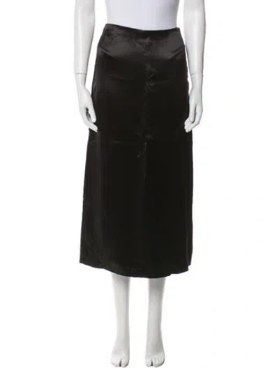 Pre-owned Loulou Studio Midi Length Skirt In Black