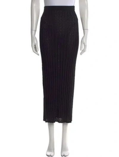 Pre-owned Loulou Studio Midi Length Skirt In Black