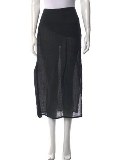 Pre-owned Loulou Studio Midi Length Skirt In Black