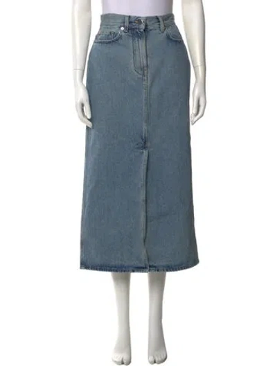 Pre-owned Loulou Studio Midi Length Skirt In Blue