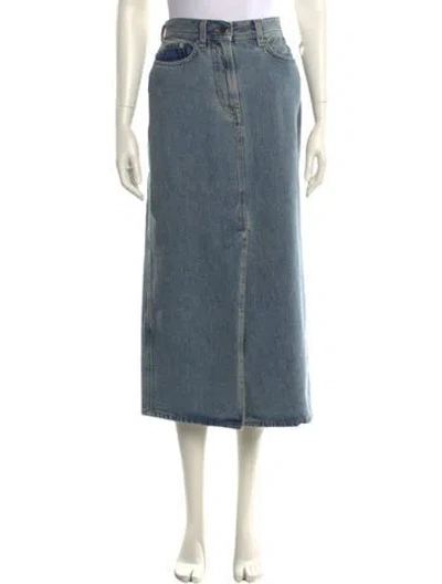 Pre-owned Loulou Studio Midi Length Skirt In Blue